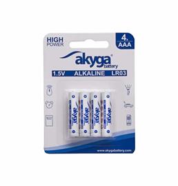 AKYGA LR03, 1.5V, 1300mAh, AAA alkáli elem 4db bliszter csomagoiás (AKY1971) AKY1971 small