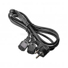 AKYGA PC Power Cable Y-alakú splitter 1.8m AK-PC-04A