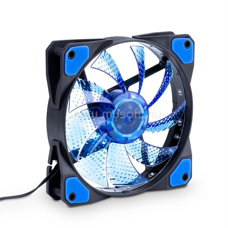 AKYGA Rendszerhűtő ventilátor AW-12C-BL, 12cm, Kék