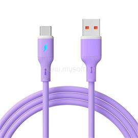 AKYGA USB type C / USB A  Szilikon kábel 1m Lila (AK-USB-65) AK-USB-65 small