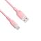 AKYGA USB type C / USB A Szilikon kábel 1m rózsaszín (AK-USB-61) AK-USB-61 small