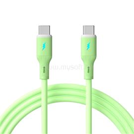 AKYGA USB type C / USB type C 60W szilikon kábel 1m zöld (AK-USB-69) AK-USB-69 small