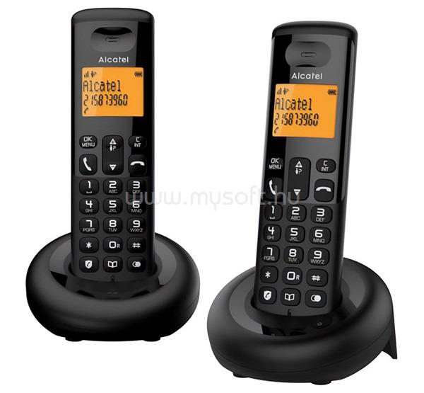 ALCATEL E160 DUO telefon készülék vezeték nélküli, DECT, FEKETE
