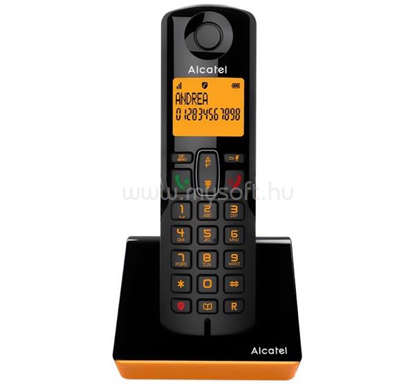 ALCATEL S280 telefon készülék vezeték nélküli, DECT, FEKETE/NARANCSSÁRGA