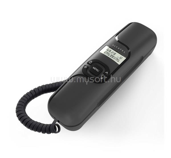 ALCATEL T16 telefon készülék vezetékes, LCD kijelző, FEKETE