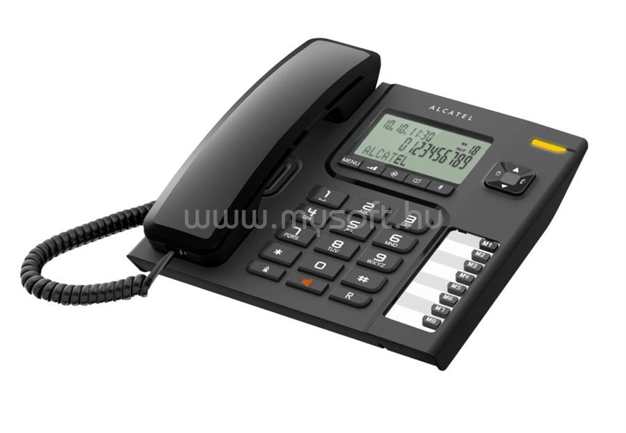 ALCATEL T76 telefon készülék vezetékes FEKETE