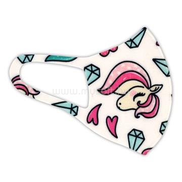 ALCOR 3D Spandex mosható gyerekmaszk 6-12 éves korig - Pónis