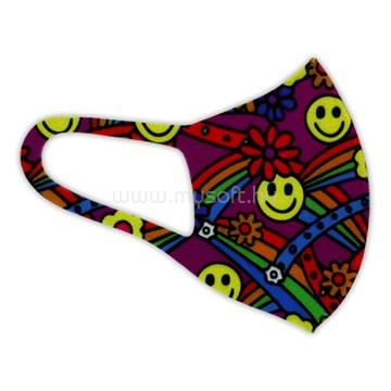 ALCOR 3D Spandex mosható gyerekmaszk 6-12 éves korig - Smiley