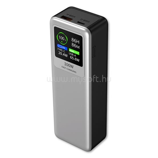 ALCOR CHG SK10P vésztöltő / külső akkumulátor 20000 mAh, 100 W - szürke