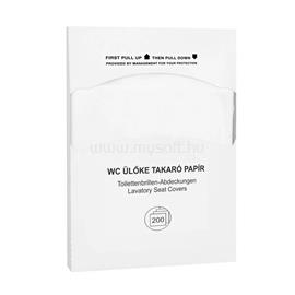 ALPHA Toalettülőke takaró papír 200 lap/csomag 10 cs/karton fehér ALPHA_60106 small