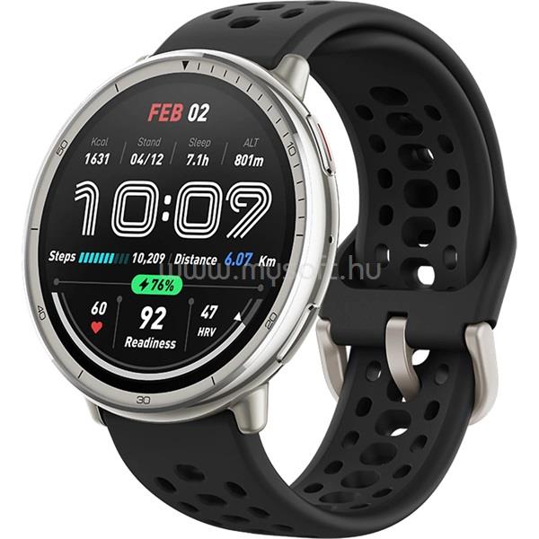 AMAZFIT Active 2 szilikon szíjas okosóra (fekete)