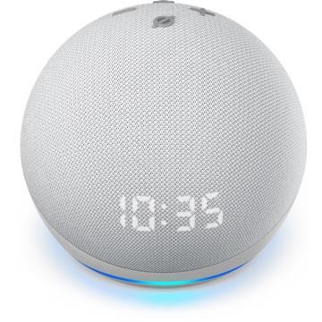 AMAZON Echo Dot 4 + Alexa + órával - Fehér