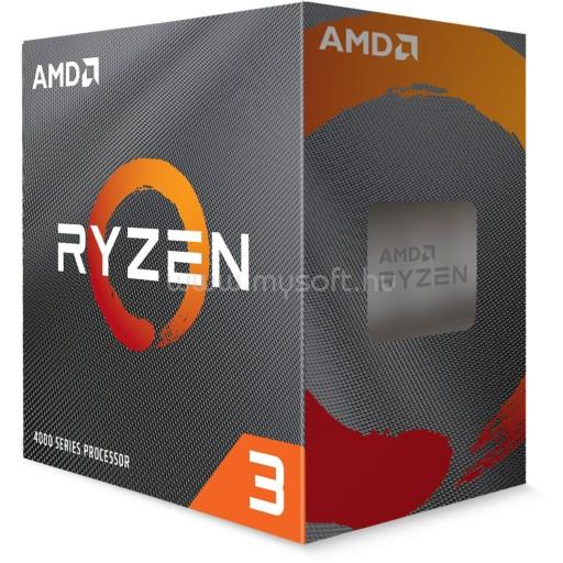 AMD Ryzen 3 4100 (4 Cores, 4MB Cache, 3.8 up to 4.0GHz, AM4) Dobozos, hűtéssel, nincs VGA