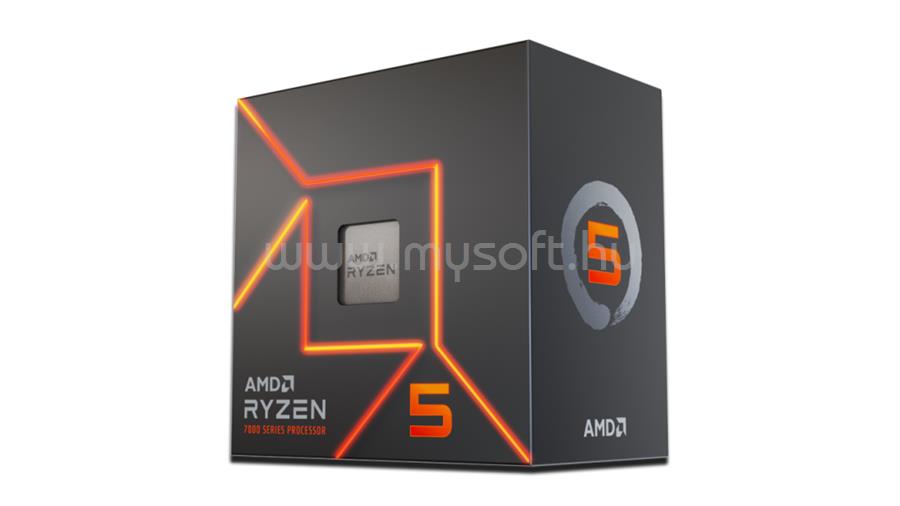 AMD RYZEN 5 7600 (6 Cores, 32MB Cache, 3.8 up to 5.1 GHz, AM5) Dobozos, hűtéssel