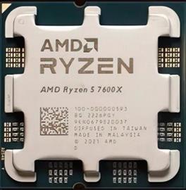 AMD Ryzen 5 7600X (6 Cores, 32MB Cache, 4.7 up to 5.3GHz, AM5) OEM, hűtés nélkül 100-000000593 small