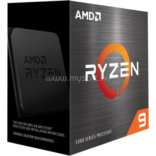 AMD Ryzen 9 5900X (12 Cores, 64MB Cache, 3.7 up to 4.8 GHz, AM4) Dobozos, hűtés nélkül, nincs VGA