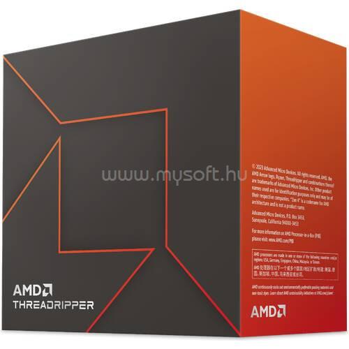 AMD Ryzen Threadripper 7960X (24 Cores, 128MB Cache, 4.2 up to 5.3 GHz, sTR5) Dobozos, hűtés nélkül, nincs VGA