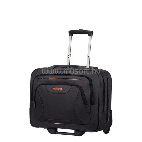 AMERICAN TOURISTER Gurulós Notebook táska 88533-1070, Briefcase 15.6" (BLACK/ORANGE) -AT WORK