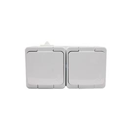 ANCO 321351 Junior falon kívüli csapófedéllel IP44 fehér 2-es földelt dugaszolóaljzat ANCO_321351 small