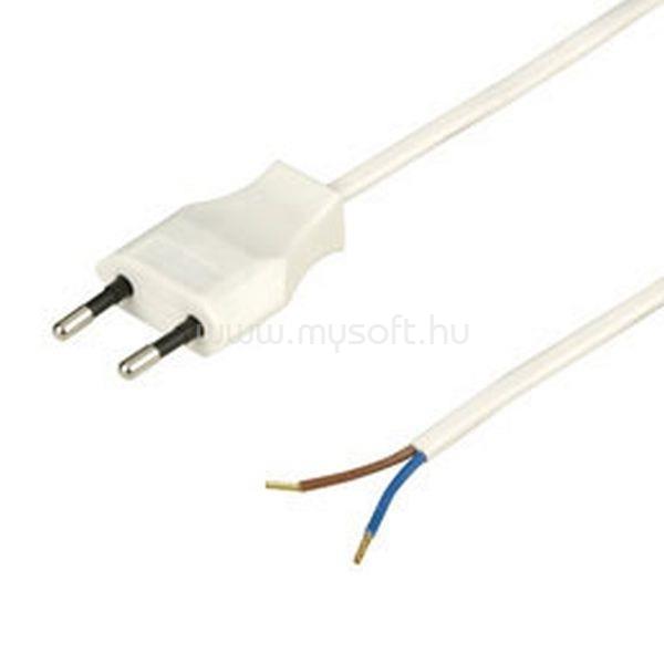 ANCO 321393 H03VV-H2-F 2x0,75mm2 1,9m fehér vezeték euro dugóval