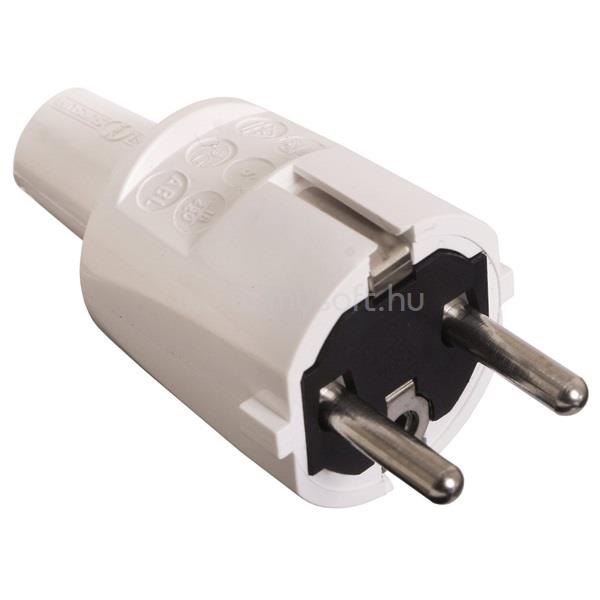 ANCO 321399 16A 250V IP20 fehér földelt PVC dugó vezeték védővel