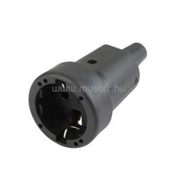 ANCO 321401 vezeték védővel 16A 250V IP20, fekete földelt gumirozott dugalj
