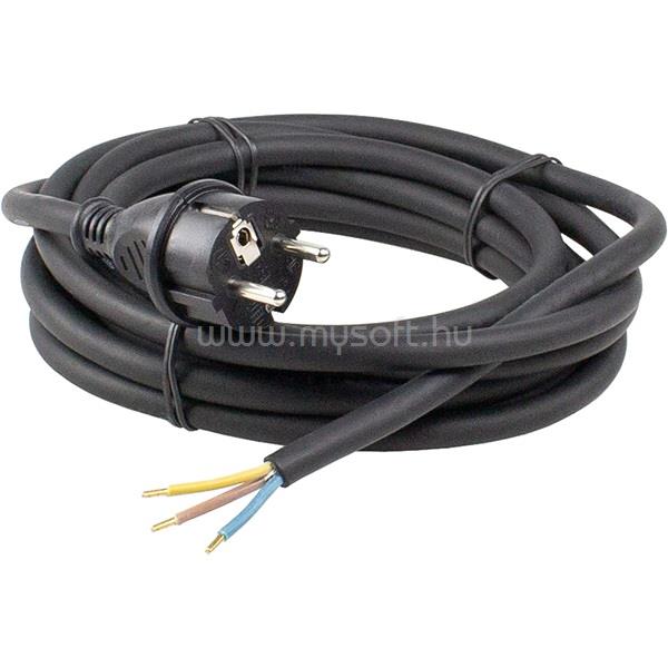 ANCO 321659 H05RR-F 10A 250V 3x1.0 mm2 3m fekete szerelhető vezeték gumi csatalkozóval