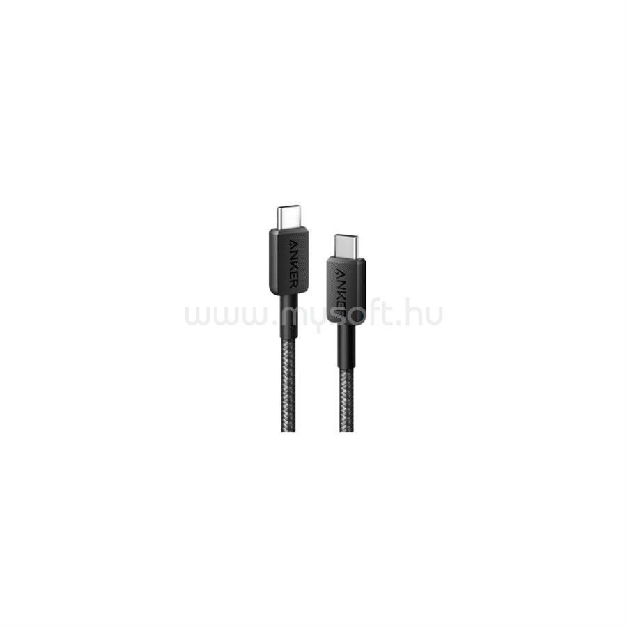 ANKER A81F6G11 töltőkábel, 322, USB-C - USB-C, 1,8 méteres, fekete