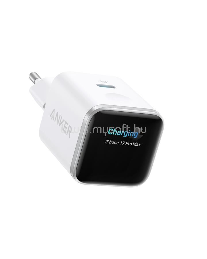ANKER Nano 45W Smart Display hálózati töltő (fehér)