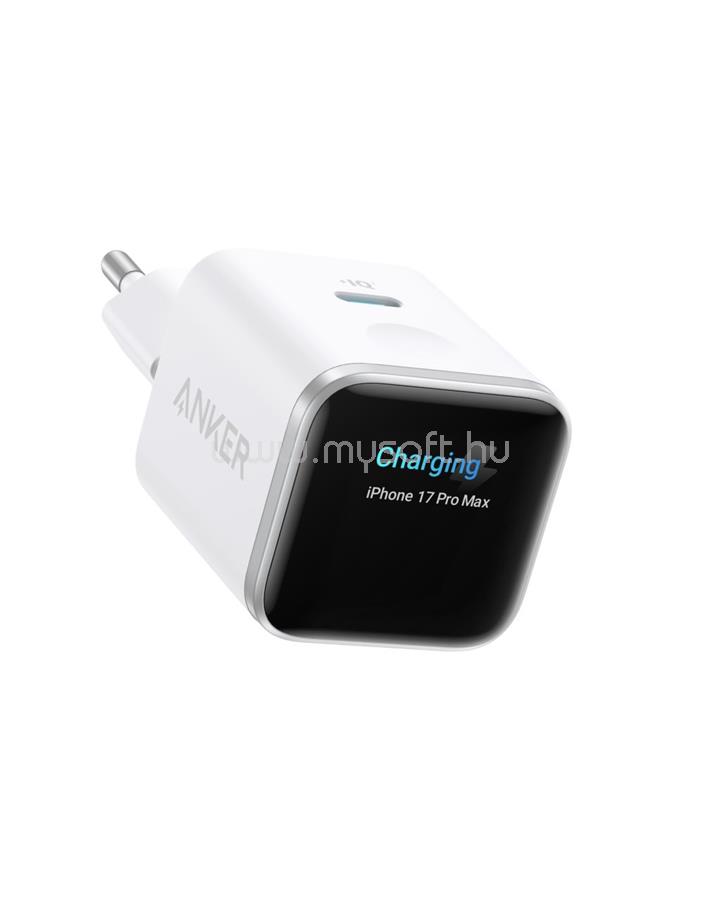 ANKER Nano 45W Smart Display hálózati töltő fehér (A121DG31)
