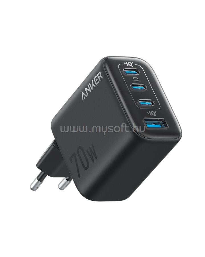 ANKER Zolo (70W, 4-Port, PD 3.0) hálózati töltő (fekete)