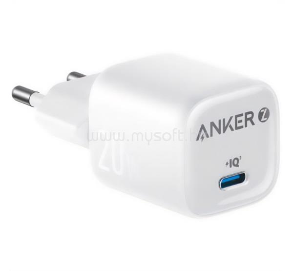 ANKER ANKER ZOLO hálózati töltő Type-C aljzat 20W, gyorstöltő, FEHÉR