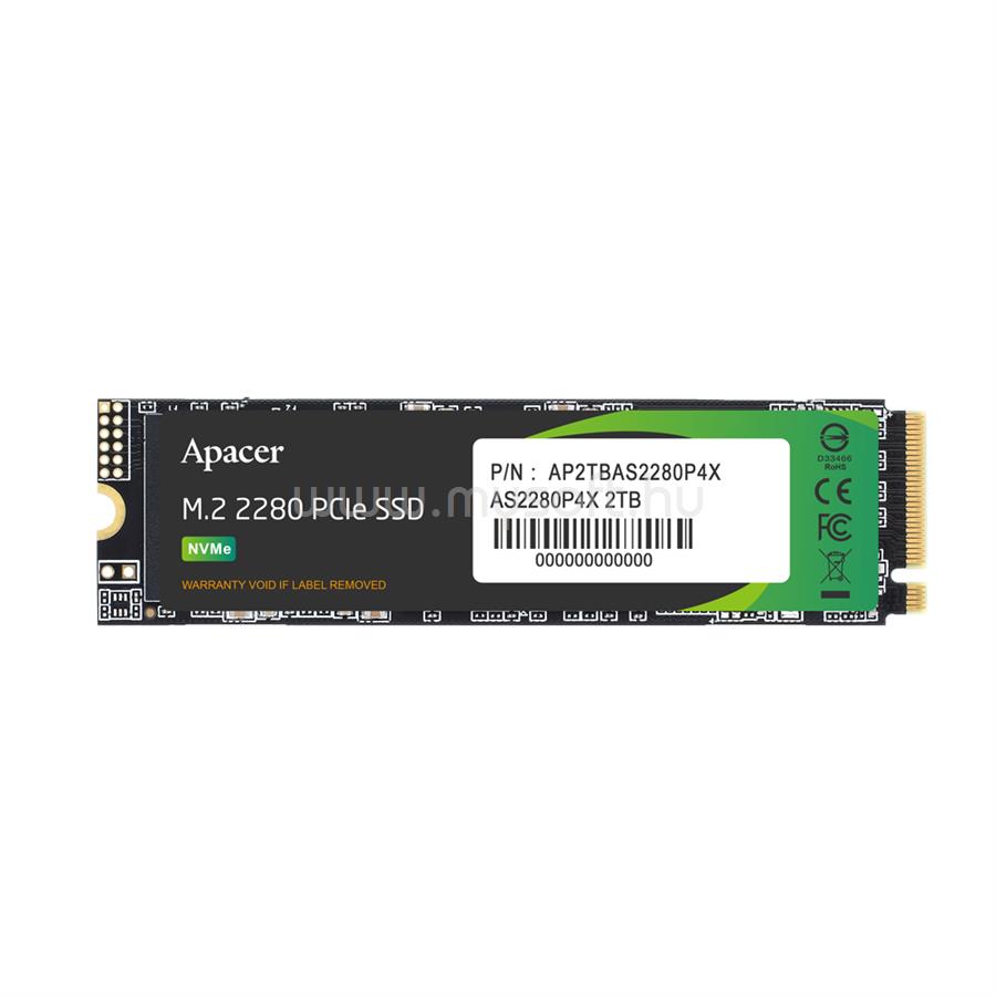 APACER SSD 256GB M.2 2280 NVMe PCI-E Gen. 3 AS2280P4X 