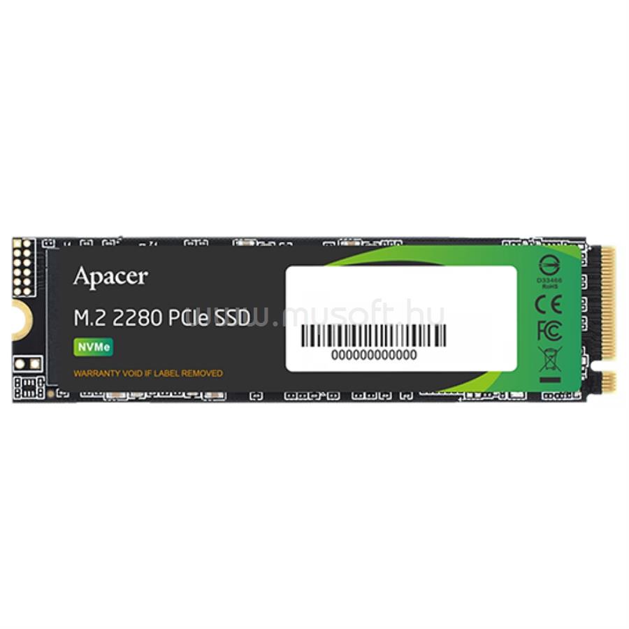 APACER SSD 512GB M.2 2280 NVMe PCI-E Gen. 3 AS2280