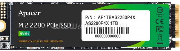 APACER SSD 1TB M.2 2280 NVMe PCI-E Gen. 3 AS2280