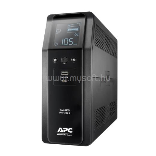 APC Back UPS Pro BR 1200VA Tiszta Szinusz 8 IEC C13 Kimenet AVR LCD szünetmentes tápegység