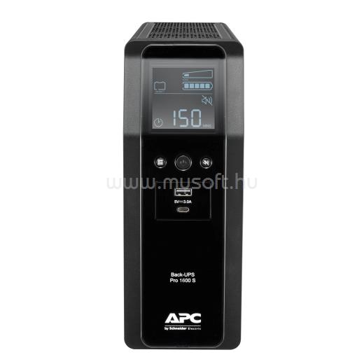 APC Back UPS Pro BR 1600VA tiszta szinusz 8 Kimenet AVR LCD szünetmentes tápegység