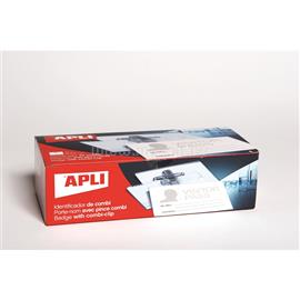 APLI Névkitűző, 90 x 56 mm, tűvel és csíptetővel,  25 db/csomag, APLI APLI_69465 small