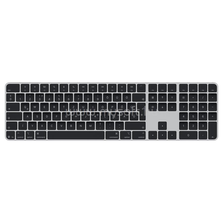 APPLE Magic Keyboard (2024) Touch ID-val és számbillentyűzettel Bluetooth vezeték nélküli billentyűzet (magyar, fekete)