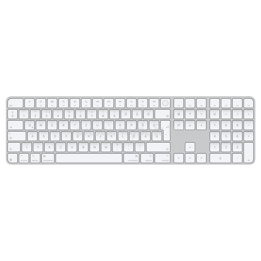 APPLE Magic Keyboard Touch ID és számbillentyűzet (2024) vezeték nélküli billentyűzet (magyar, fehér)