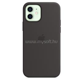 APPLE MagSafe Black iPhone 12/12 Pro fekete szilikon hátlap MHL73ZM/A small