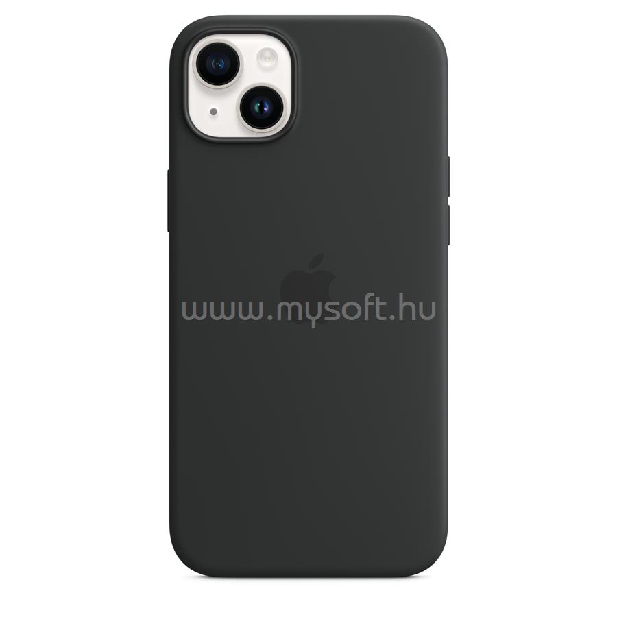APPLE MagSafe-rögzítésű iPhone 14 Plus szilikontok (éjfekete)