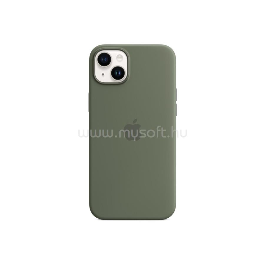 APPLE MagSafe-rögzítésű iPhone 14 Plus szilikontok (olíva)