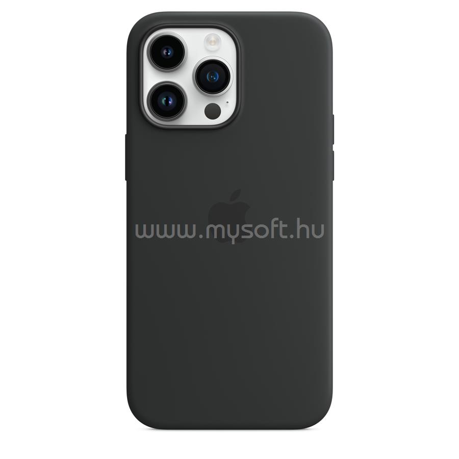 APPLE MagSafe-rögzítésű iPhone 14 Pro Max szilikontok (éjfekete)