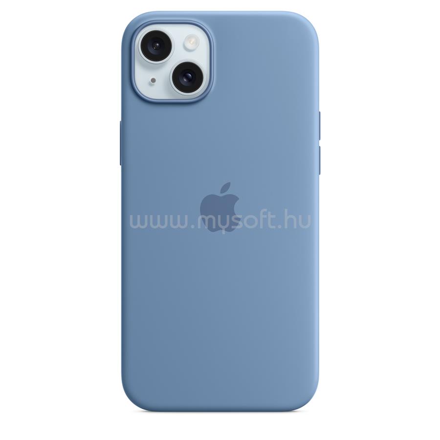 APPLE MagSafe-rögzítésű iPhone 15 Plus szilikontok (télkék)