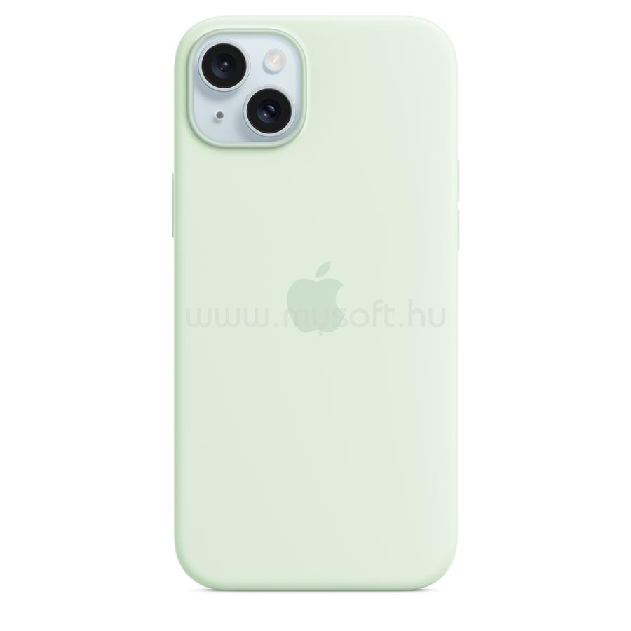 APPLE MagSafe-rögzítésű iPhone 15 Plus szilikontok (világos menta)