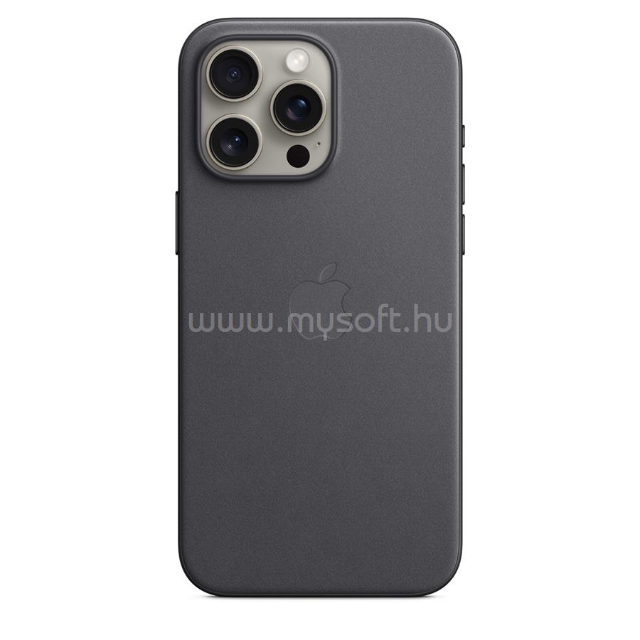APPLE MagSafe-rögzítésű iPhone 15 Pro Max FineWoven szövettok (fekete)