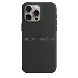 APPLE MagSafe-rögzítésű iPhone 15 Pro Max szilikontok (fekete) MT1M3ZM/A small