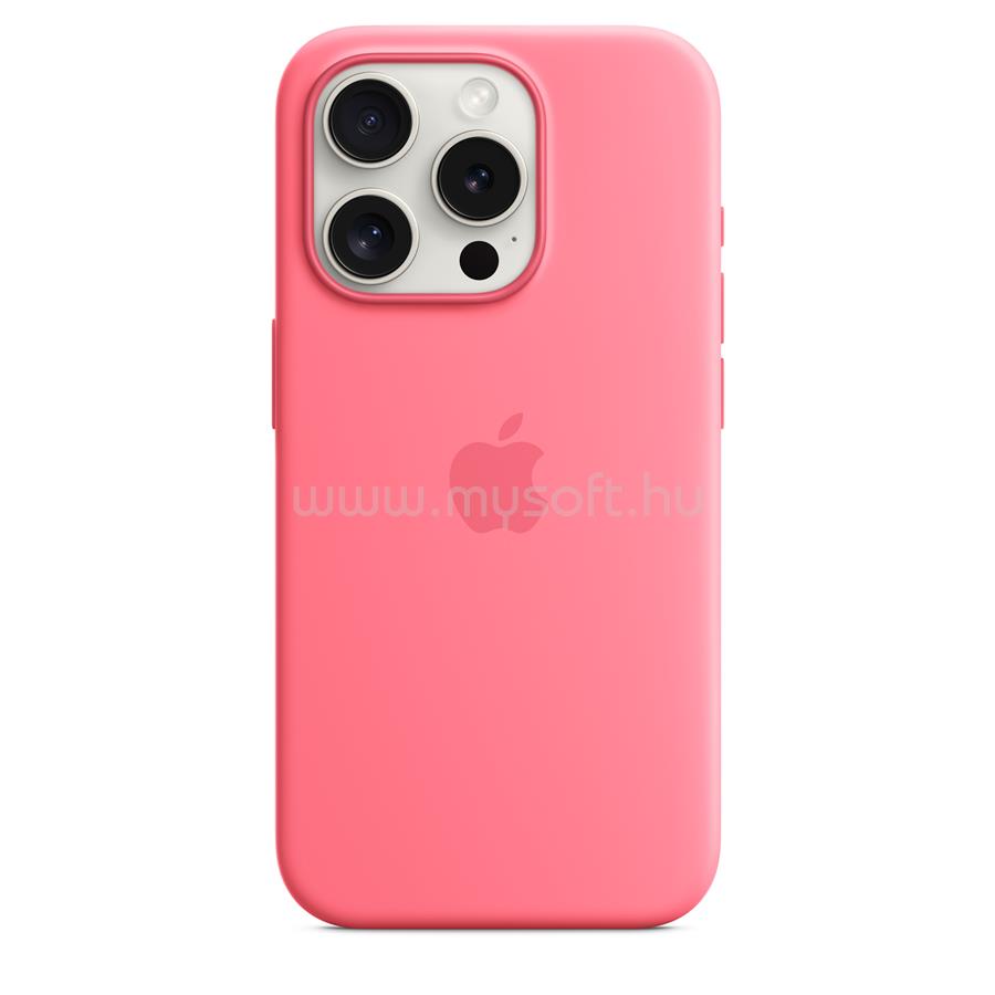 APPLE MagSafe-rögzítésű iPhone 15 Pro szilikontok (rózsaszín)