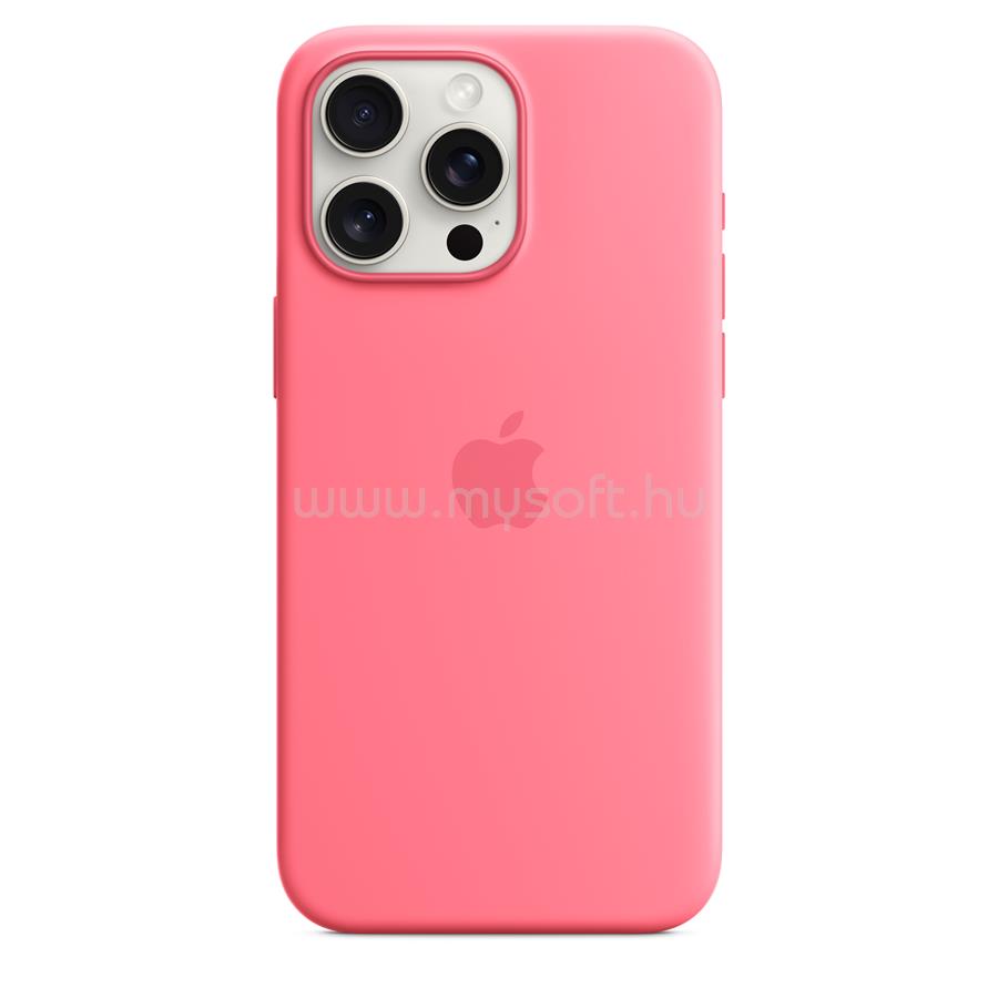 APPLE MagSafe-rögzítésű iPhone 15 Pro Max szilikontok (rózsaszín)